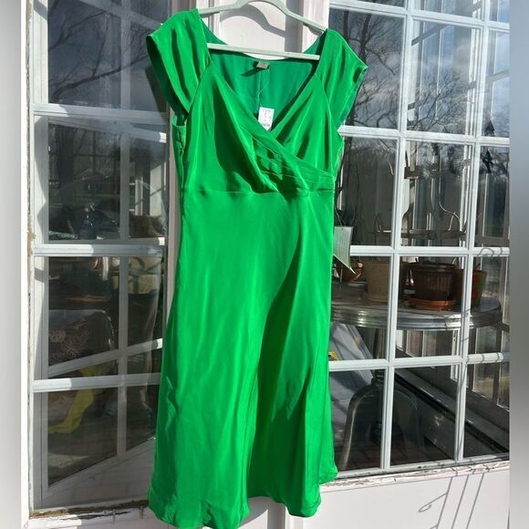 J Crew 100% Silk Cecelia Dress NWT - Picture 2 of 7
